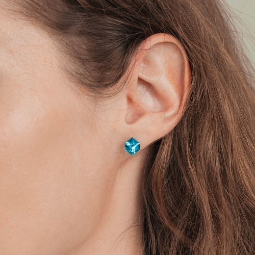 Пусеты Fiore Luna  Aquamarine, SWE2127/2 A G фото 4